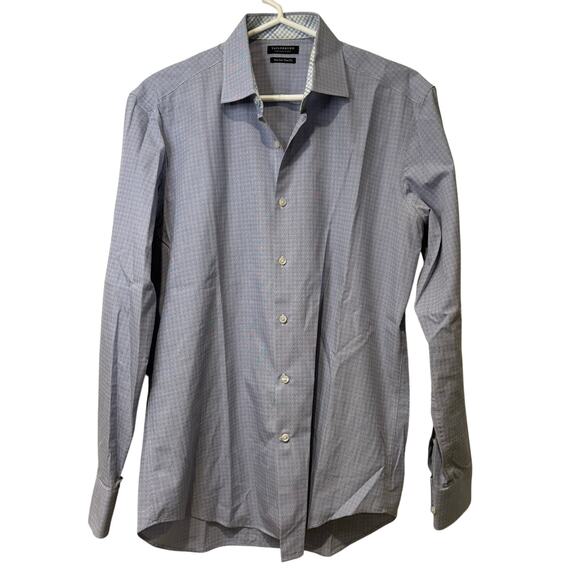 Tailor Byrd Collection Non Iron Trim Fit Mens Dress Shirt 15 1/2, 34/35 Blue - Picture 1 of 10